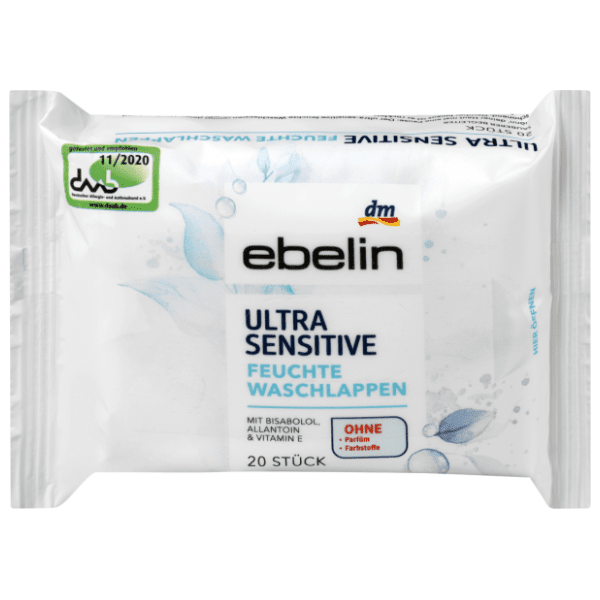 Vlažne maramice EBELIN Ultra sensitive za čišćenje kože 20kom 0