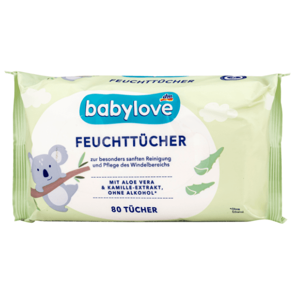 Vlažne maramice BABYLOVE aloe vera i kamilica 80kom 0