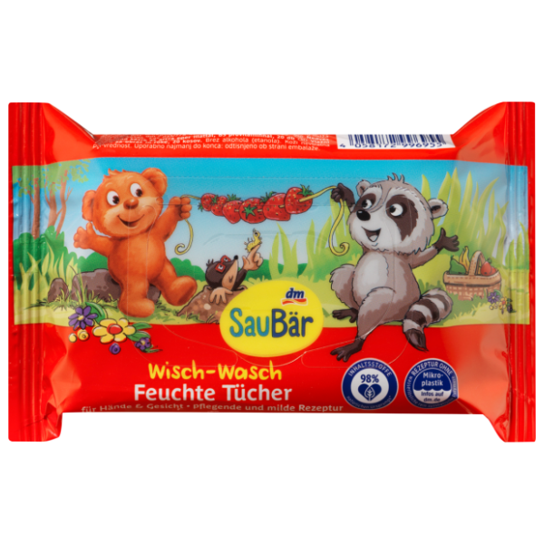 Vlažne maramice SAUBAR malina 20kom 0