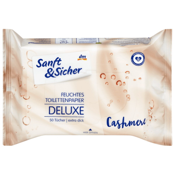 Vlažni toaletni papir SANFT&SICHER deluxe kašmir 50kom 0