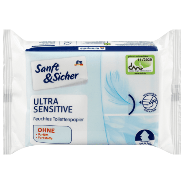 Vlažni toaletni papir SANFT&SICHER ultra sensitive 50kom 0