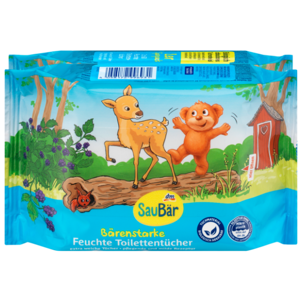 Vlažni toaletni papir SAUBAR bobičasto voće dječji 2x60kom 0