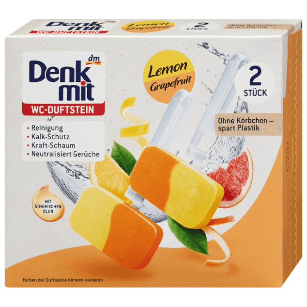 WC kamen DENKMIT limun i grejp 2x38g 0
