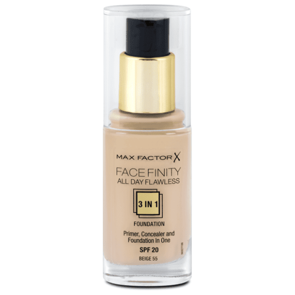 MAX FACTOR Facefinity 3u1 vegan tekući puder SPF20 55 beige 0