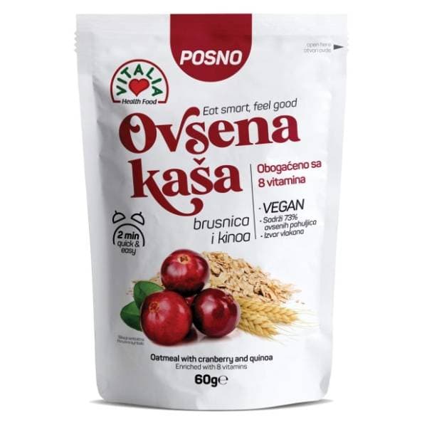 VITALIA zobena kaša brusnica i heljda 60g 0