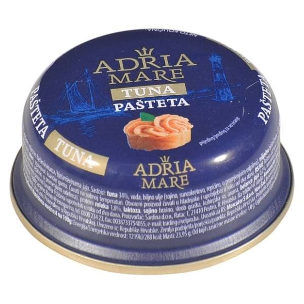 Pašteta ADRIA MARE tuna 95g 0