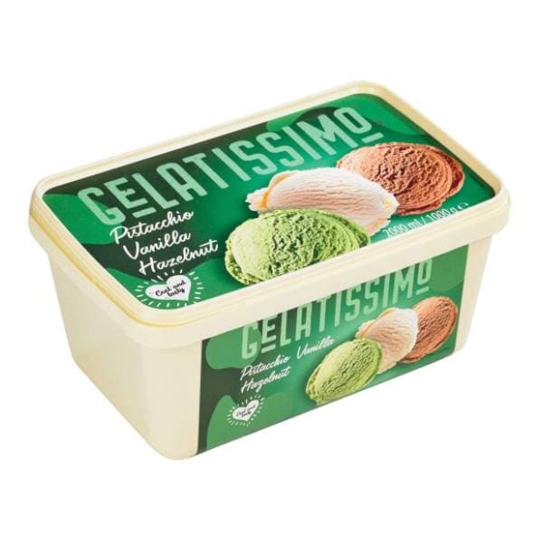 Sladoled GELATISSIMO lješnjak vanilija pistacija 2000ml 0