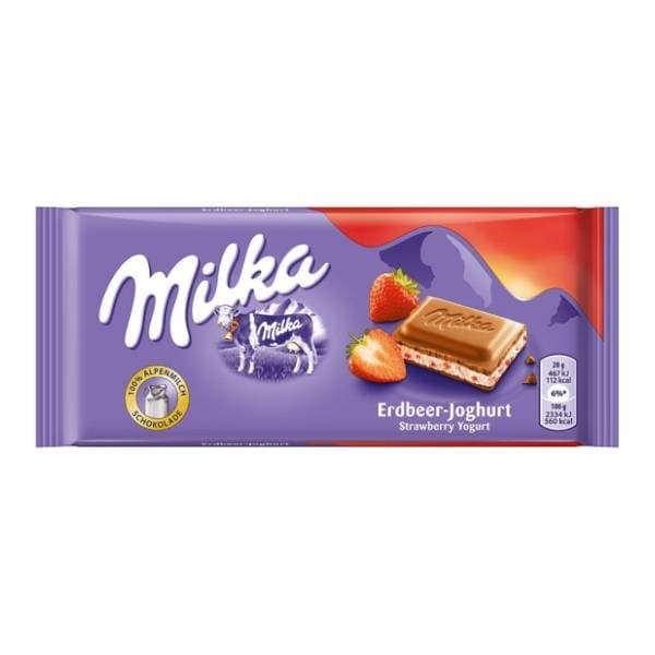 Čokolada MILKA jagoda jogurt 100g 0