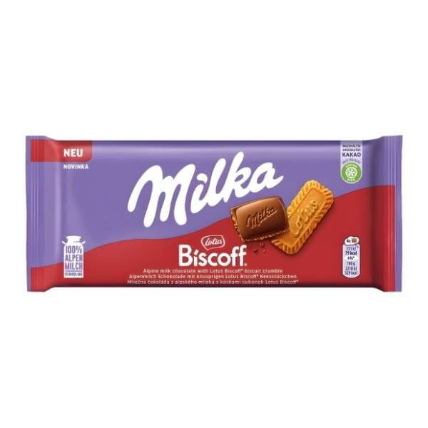 Čokolada MILKA lotus keks 90g 0