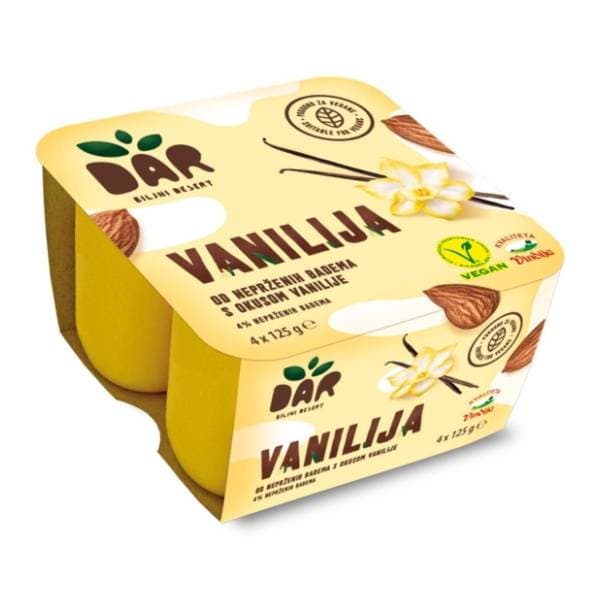 DAR biljni desert vanilija 4x125g 0