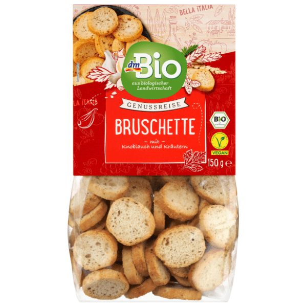 DM BIO bruschetti bijeli luk i začinsko bilje 150g 0