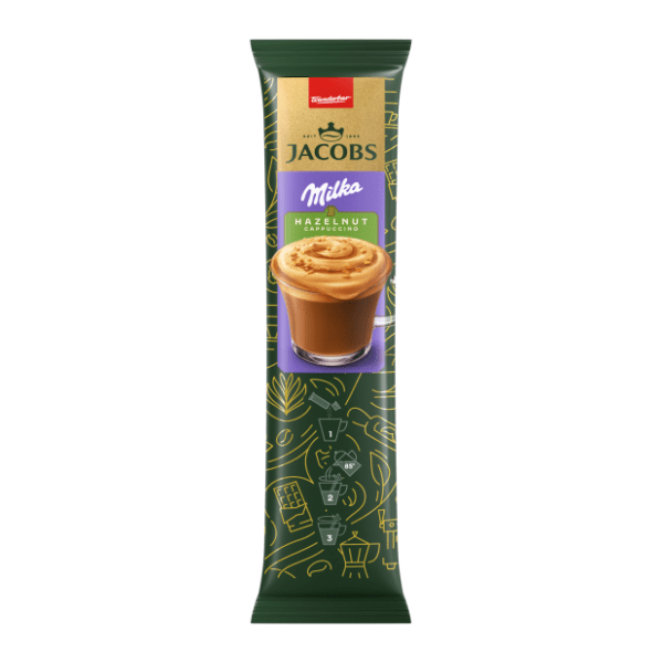 Instant kava JACOBS Milka cappuccino hazelnut 16,5g 0