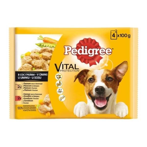 PEDIGREE hrana za pse govedina i perad 4x100g 0
