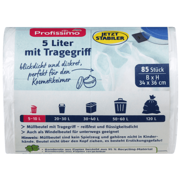 PROFISSIMO vrećice za smeće s ručkom 5-10l 85kom 0