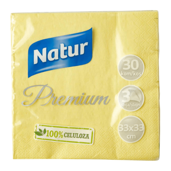 Salvete NATUR Premium žute 3sloja 30kom 0
