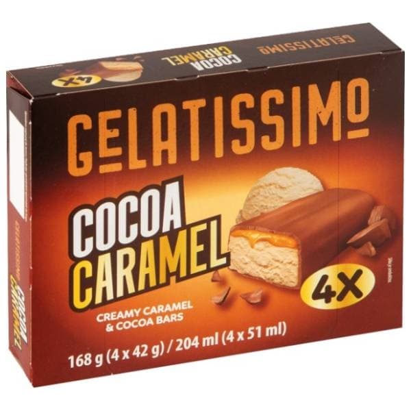 Sladoled GELATISSIMO karamel bar 4x51ml 0