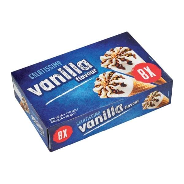 Sladoled GELATISSIMO vanilija kornet 8x110ml 0