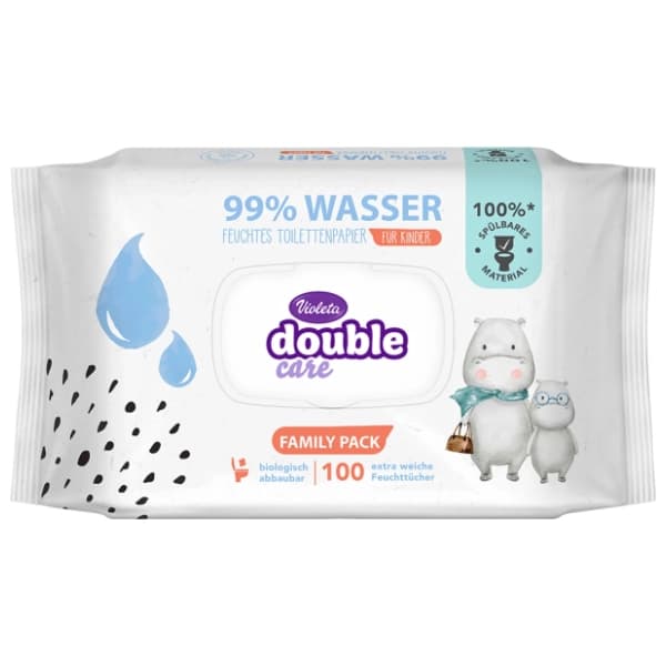 Vlažni toaletni papir VIOLETA 99% voda double care 100kom 0