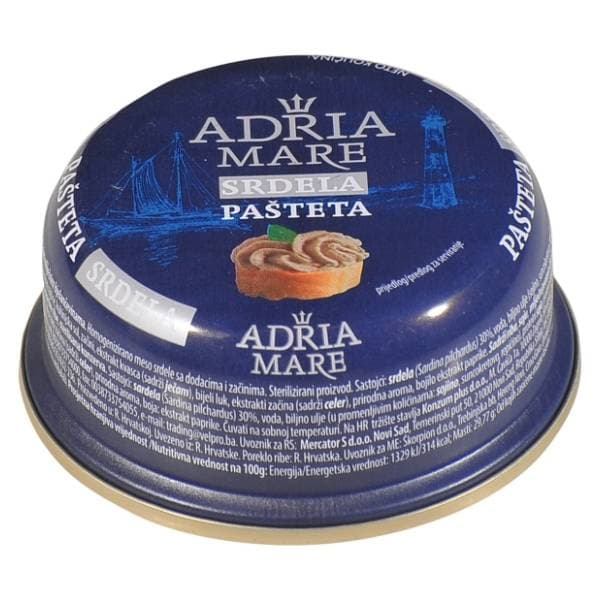 ADRIA MARE pašteta od srdele 95g 0
