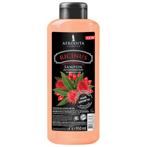 AFRODITA šampon za rast kose ricinus 950ml 0