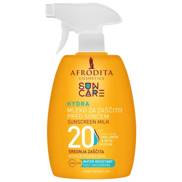 AFRODITA Sun care mlijeko za sunčanje sprej SPF20 200ml 0