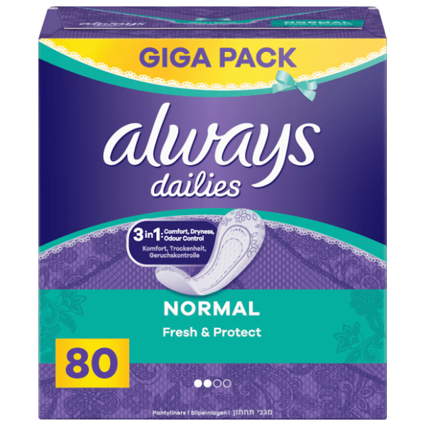 ALWAYS Dailies fresh & protect normal dnevni ulošci 80kom 0