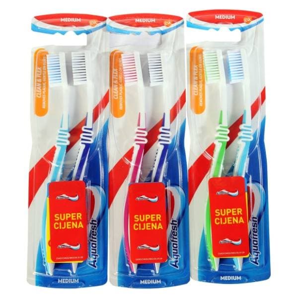 AQUAFRESH Clean & flex četkica za zube 2kom (više vrsta) 0