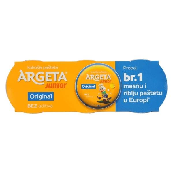 ARGETA Junior Original kokošja pašteta 3x95g 0