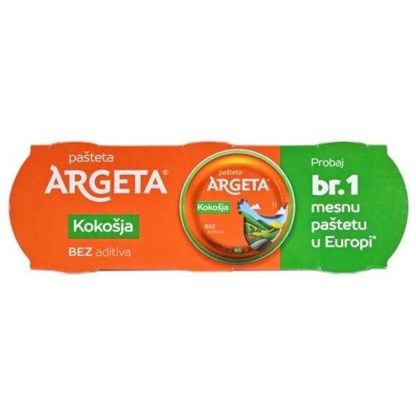 ARGETA kokošja pašteta 3x95 g	 0