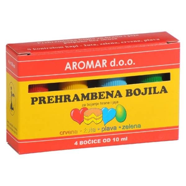 AROMAR prehrambena bojila 4x10ml 0