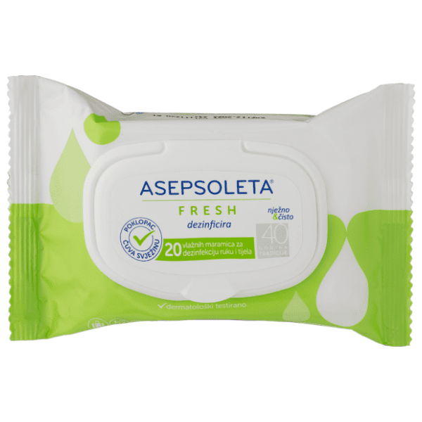 ASEPSOLETA Fresh vlažne maramice 20kom 0