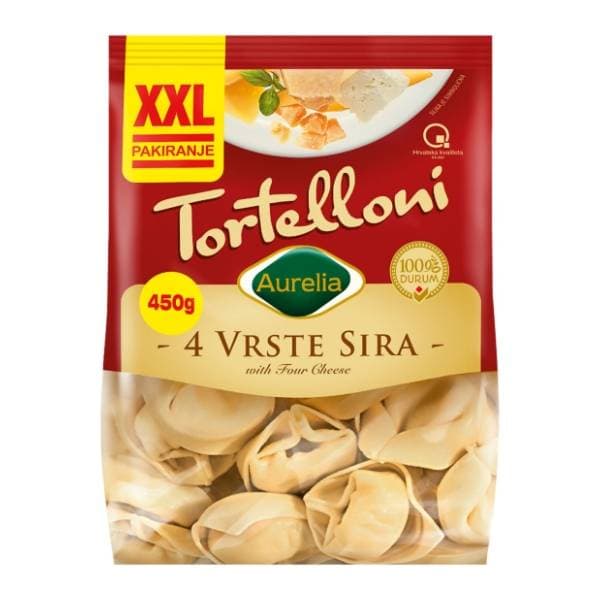 AURELIA Tortelloni svježa tjestenina 4 vrste sira 450g 0