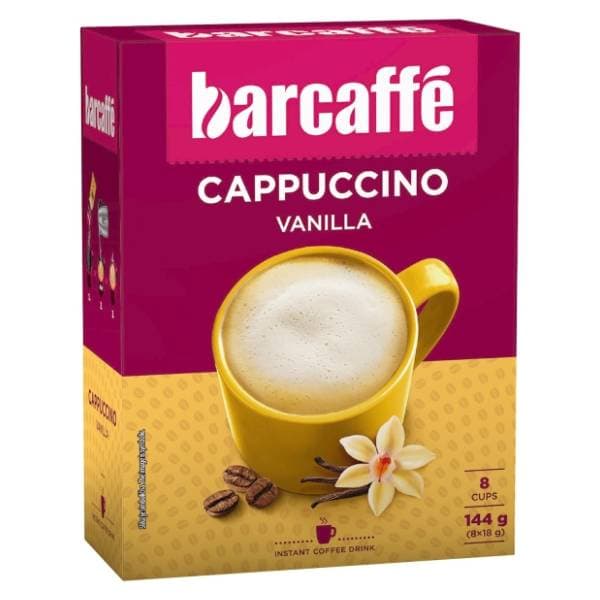 BARCAFFE Cappuccino vanilla instant kava 8x18g 0