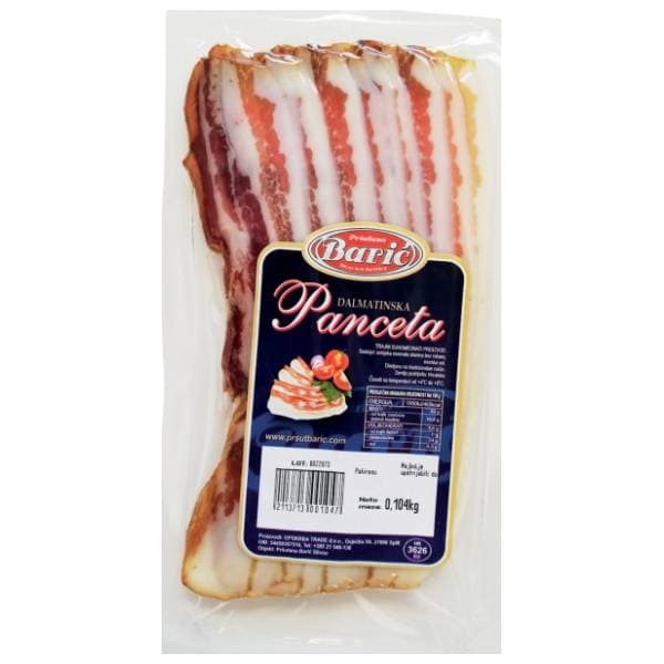 BARIĆ Dalmatinska panceta narezak 100g 0