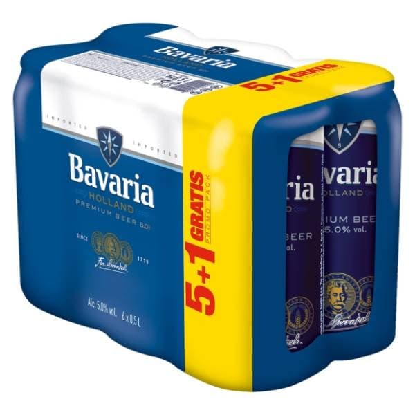 BAVARIA pivo limenka 6x0,5l 5+1 gratis 0