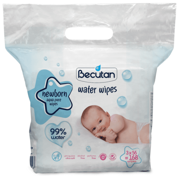 BECUTAN 99% Water vlažne maramice 3x56kom 0