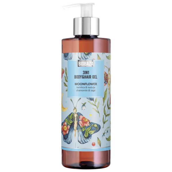 BIOBAZA Body & hair 3u1 moonflower gel za tuširanje 400ml 0
