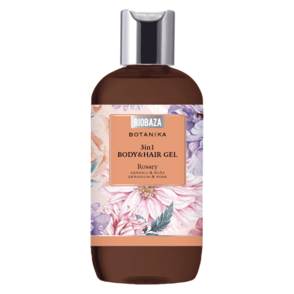 BIOBAZA gel za tuširanje botanika rosary 3in1 250ml 0