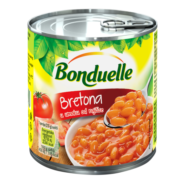 BONDUELLE Bretona bijeli grah u umaku od rajčice 430g 0
