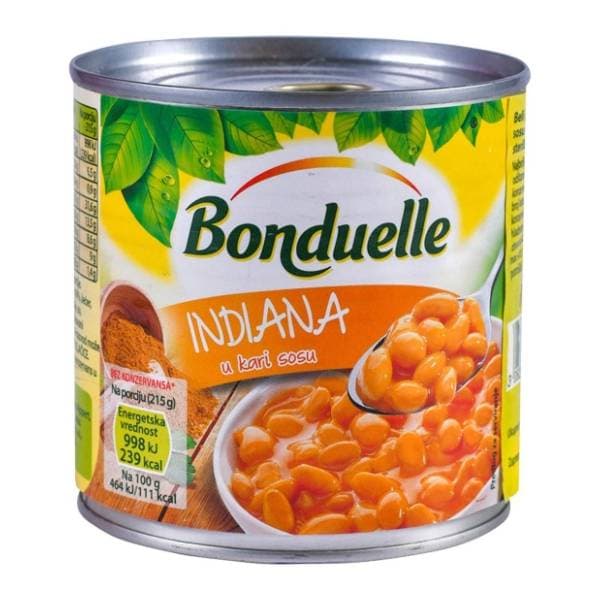 BONDUELLE Indiana pasulj beli u kari sosu 400g 0
