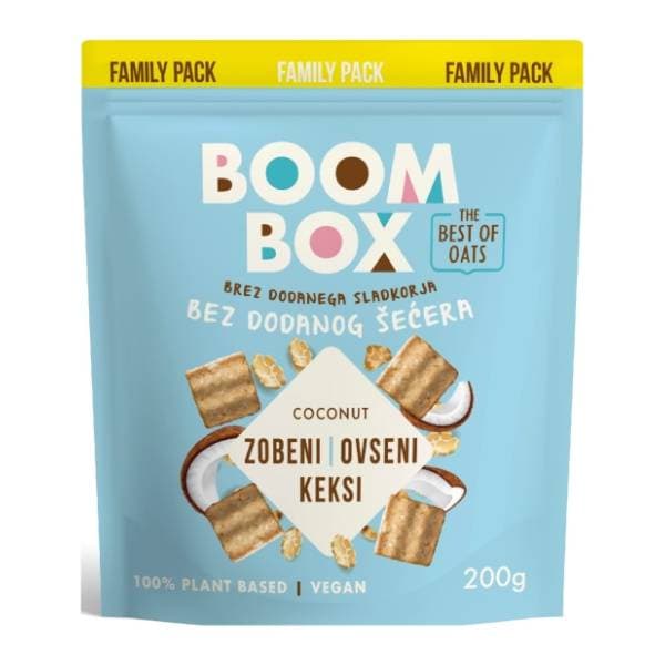 BOOM BOX zobeni keksi s kokosom 200g 0