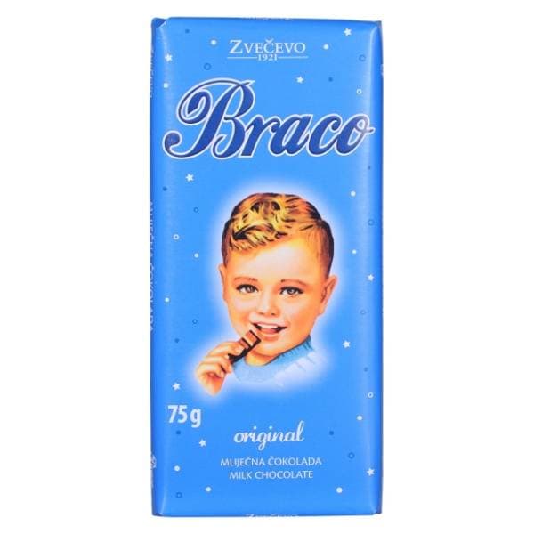 ZVEČEVO Braco mliječna čokolada 75g 0