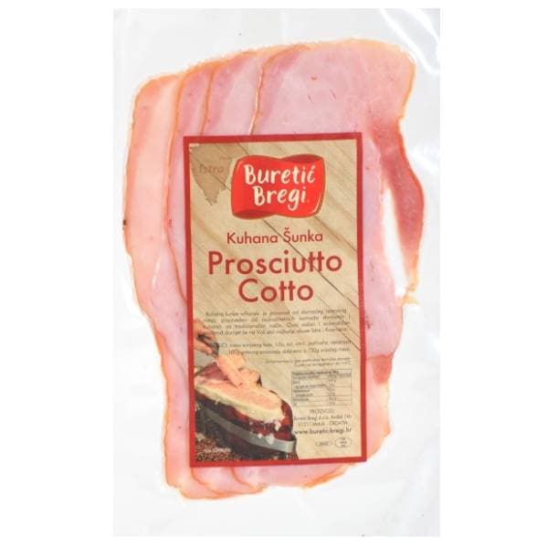 BURETIĆ BREGI Kuhana šunka narezak 100g 0