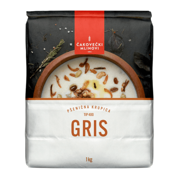 ČAKOVEČKI MLINOVI gris pšenična krupica T-400 1kg 0