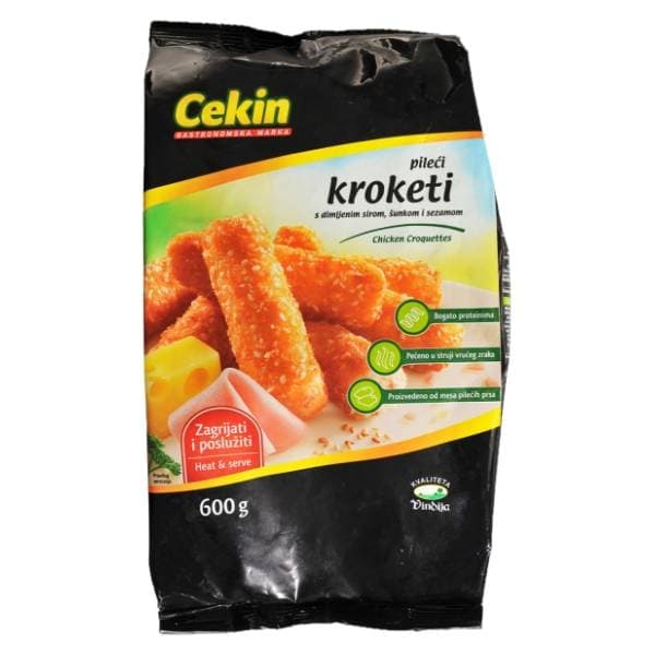 CEKIN pileći kroketi s dimljenim sirom šunkom i sezamom 600g 0