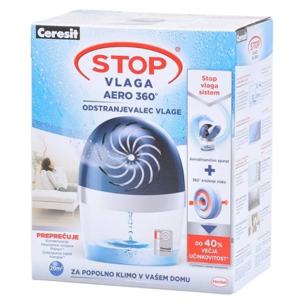 CERESIT Stop vlazi aero 360° odstranjivač vlage + tableta 450g 0