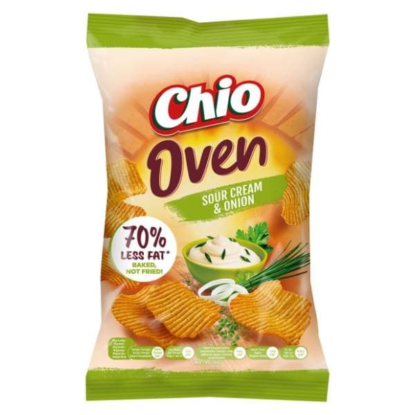 CHIO Oven čips sour s ukusom kiselog vrhnja i luka 100g 0