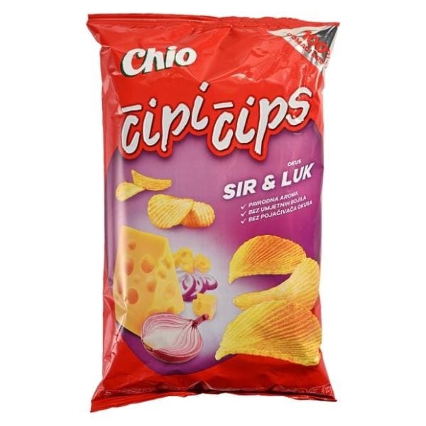 CHIO Čipi čips sir & luk 120g 0