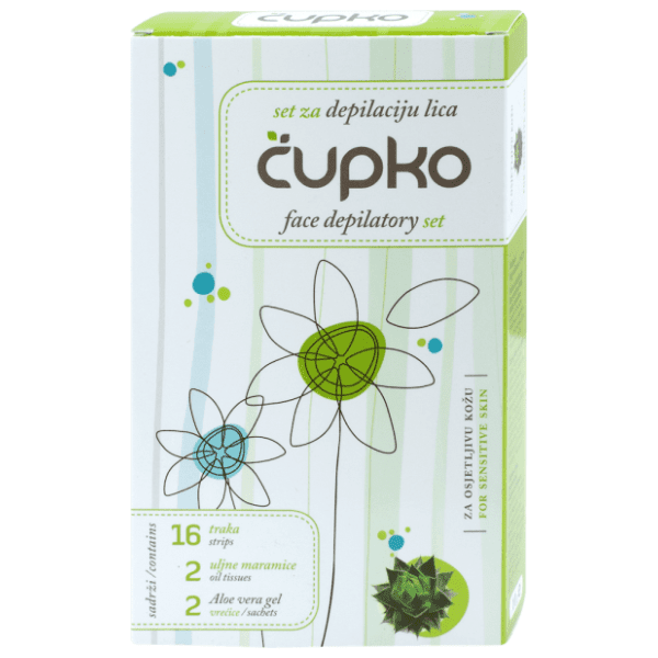 ČUPKO Sensitive set za depilaciju lica za osjetljivu kožu 16kom 0