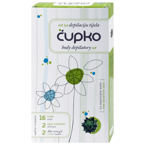 ČUPKO Sensitive set za depilaciju tijela za osjetljivu kožu 16kom 0